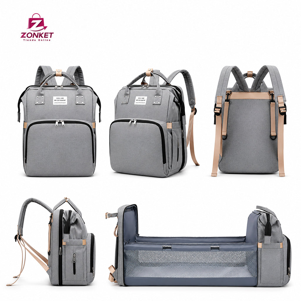 BOLSO PAÑALERA CUNA COLCHÓN PORTÁTIL
