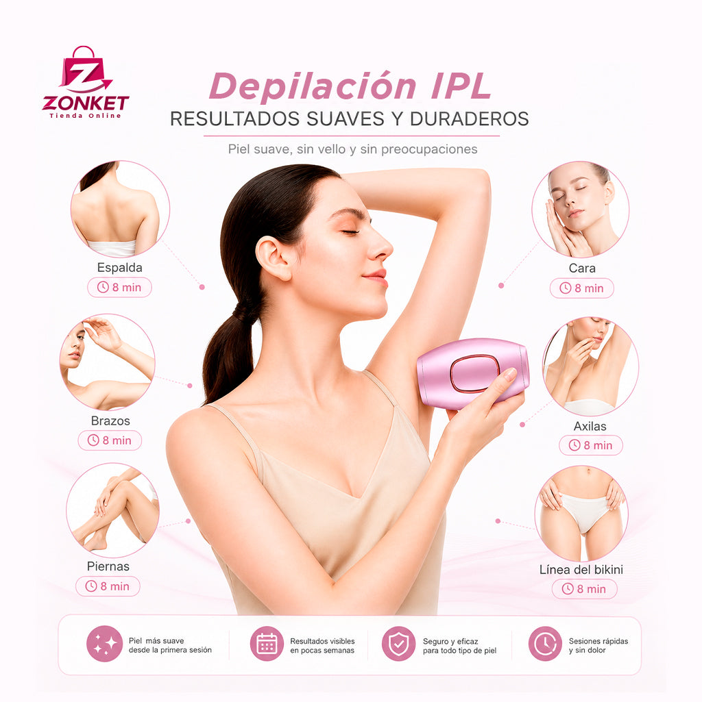DEPILADORA IPL LÁSER ELÉCTRICA PROFESIONAL